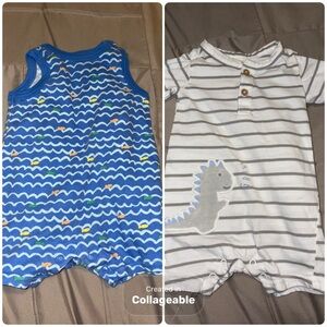 First Impressions Blue and White Kids One Pieces